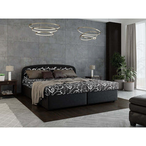 Čalouněná postel Zofie 160x200, černá, včetně matrace - II. jakost