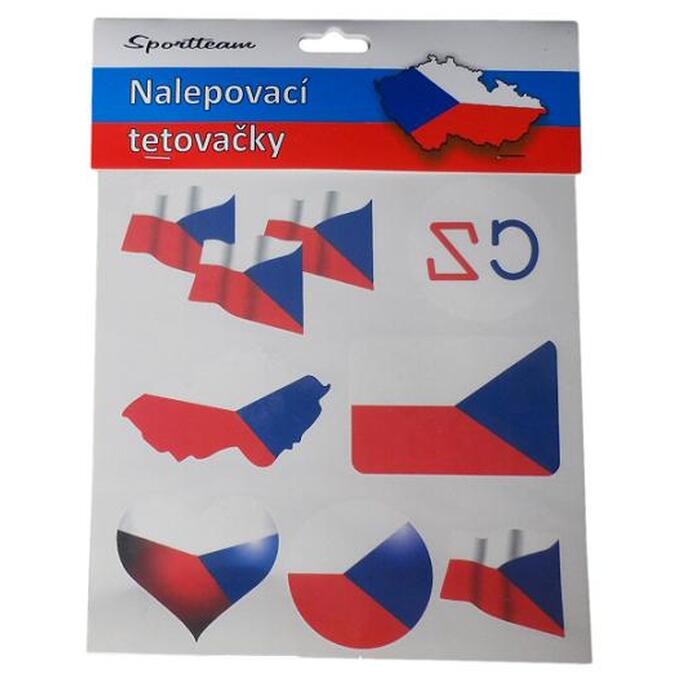 Fanouškovský doplněk ČR - Tetovací obtisky - 100% ekologické