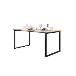 Jídelní stůl Brick 160x76x90 cm (dub craft, černá) II. jakost