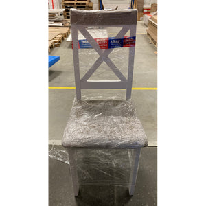 Jídelní židle Kasper bílá, šedá - II. jakost