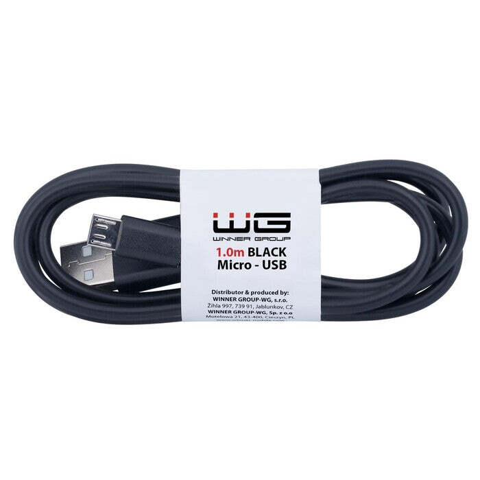 Kabel Micro USB na USB, 1m, černá OBAL POŠKOZEN