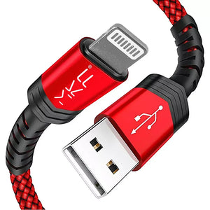 Kabel USB A na Lightning, 20W, 2A, 1,2 m, červená POŠKOZENÝ OBAL