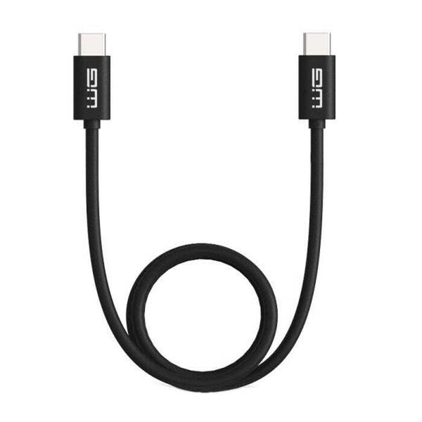 Levně Kabel WG USB-C na USB-C, 3A, 1 metr, černá