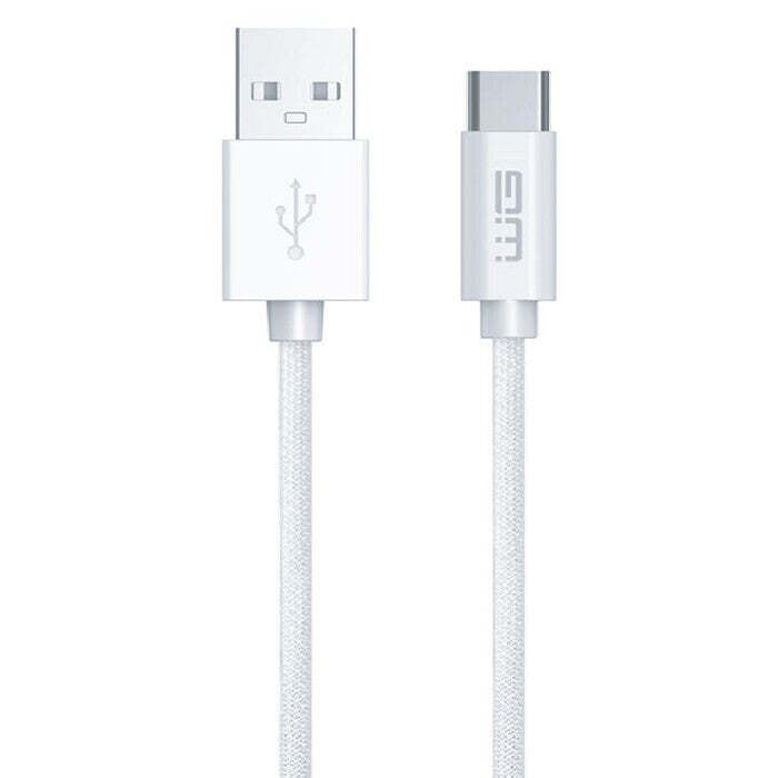 Kabel WG USB Typ C na USB, 2m, 60W, opletený, bílá