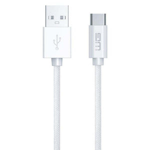 Kabel WG USB Typ C na USB, 2m, 60W, opletený, bílá