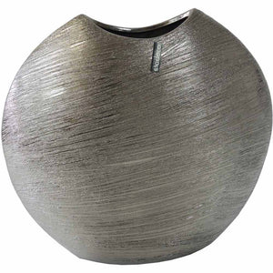Keramická váza stříbrná 36cm POŠKOZENÝ OBAL