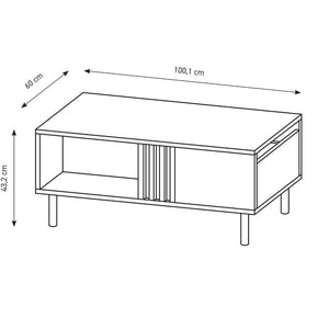 Konferenční stolek Badia (dub artisan, antracit) - II. jakost