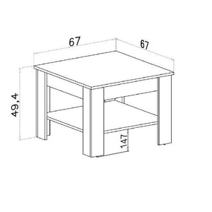 Konferenční stolek Gete - čtverec (dub burgundský) - II. jakost