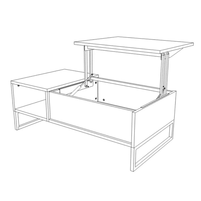 Konferenční stolek Pegy (dub artisan, šedá)