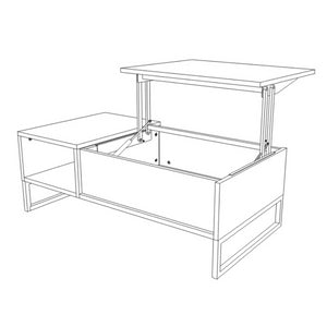 Konferenční stolek Pegy (dub artisan, šedá)