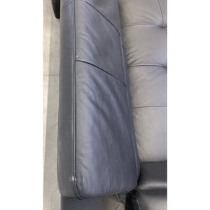 Kožená sedačka rozkládací Barx pravý roh černá - II. jakost