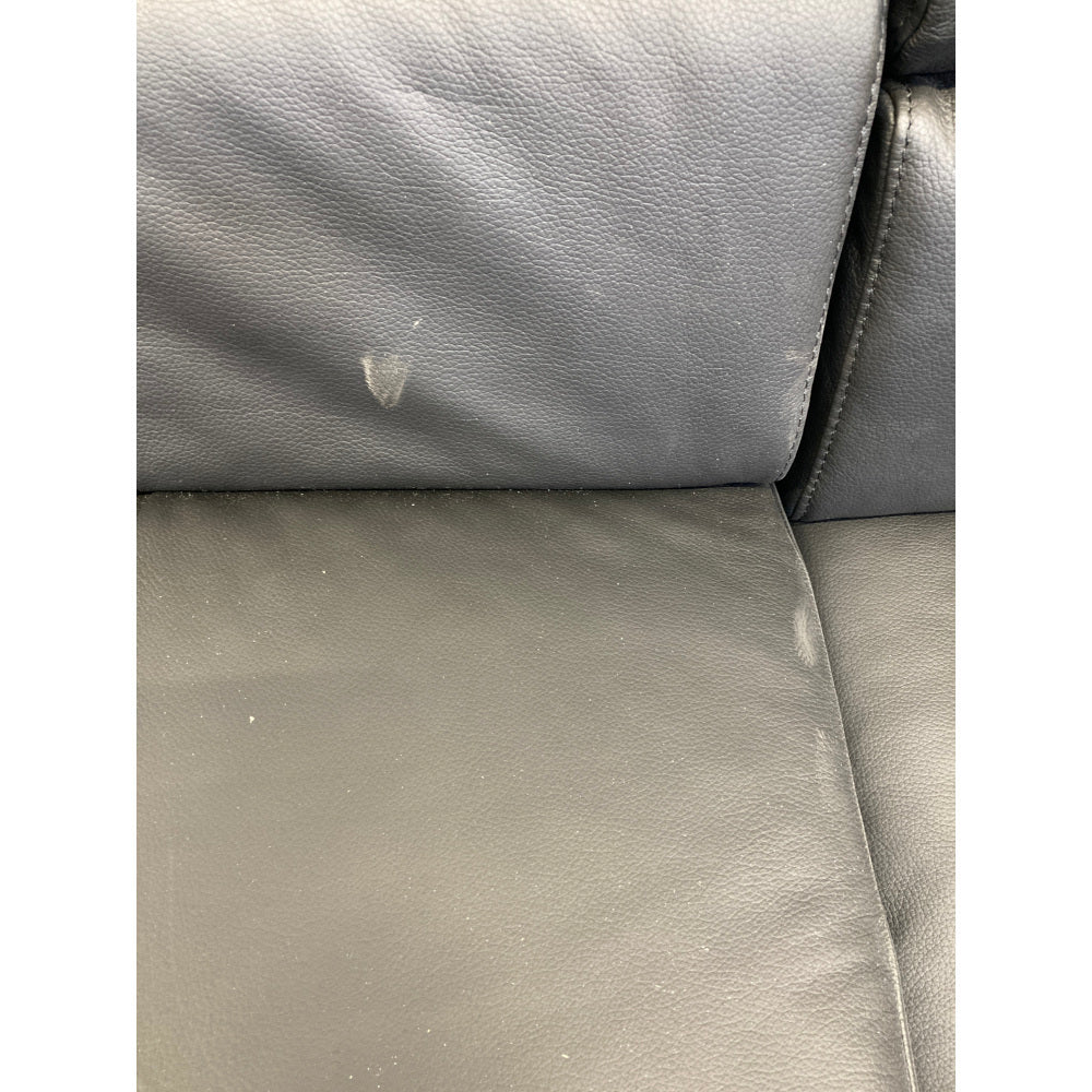 Kožená sedačka rozkládací Barx pravý roh černá - II. jakost