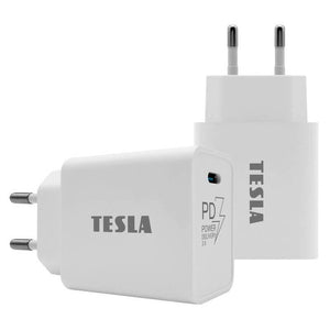 Nabíječka Tesla T100, 20W, USB-C, PD 3.0, QC 3.0, bílá