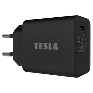 Nabíječka Tesla T100, 20W, USB-C, PD 3.0, QC 3.0, černá