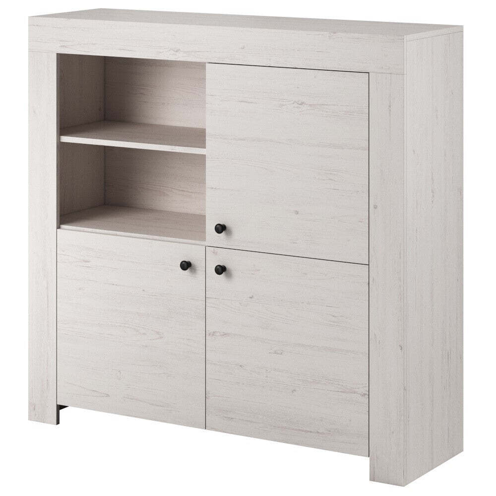 Obývací komoda Daisy (3x dvířka, bílá borovice)
