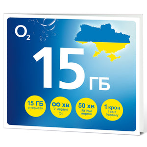 Předplacená SIM karta O2 GO Ukrajina 15GB