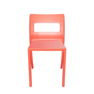 Plastová jídelní židle Serena červená