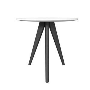 Konferenční stolek Porir - 48x45x48 cm (bílá, černá)