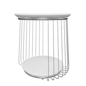 Konferenční stolek Selvan - 50x51x50 (bílá)