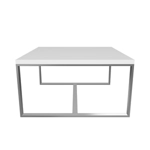 Sushi-L - Konferenční stolek (bílá, chrom)
