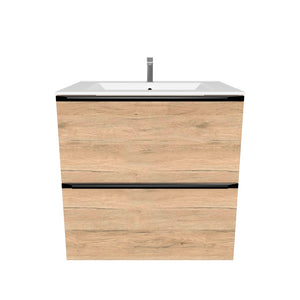 Koupelnová skříňka s umyvadlem Dionne závěsná (60x60x46 cm, dub)