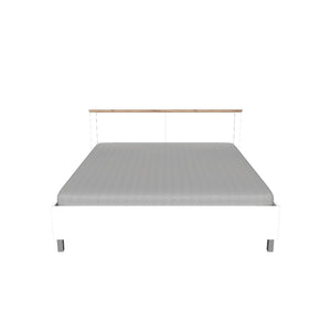 Dřevěná postel Azur 160x200, bílá, dub artisan