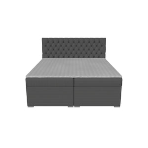 Čalouněná postel Celine 180x200, šedá, vč. matrace a topperu