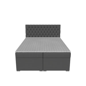 Čalouněná postel Celine 160x200, šedá, vč. matrace a topperu