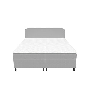 Čalouněná postel Ilse 180x200, šedá, vč. matrace a topperu