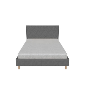 Čalouněná postel Sven 140x200, šedá, bez matrace