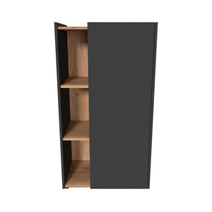 Kancelářská skříň Salza 62x115x42 cm (grafit, dub navarra)