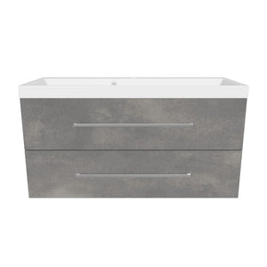 Koupelnová skříňka s umyvadlem Zea závěsná (100x53x40 cm, beton)