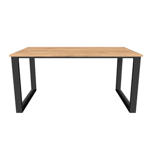 Jídelní stůl Brick 160x76x90 cm (dub craft, černá)