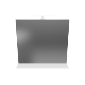 Koupelnové zrcadlo Anesi (76x75x15 cm, bílá)
