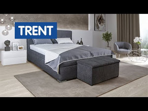 Čalouněná postel Trent 180x200, šedá, včetně matrace - II. jakost