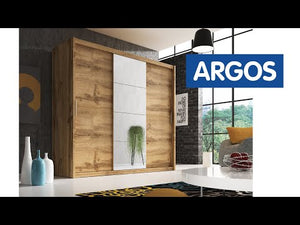 Šatní skříň Argos - 235x220x61 cm (dub wotan)