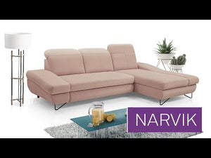 Rohová sedačka rozkládací Narvik roh levý hnědá