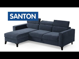 Rohová sedačka rozkládací Santon pravý roh modrá - II. jakost