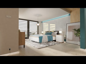 Dřevěná postel Eleri 160x200, bílá, bez matrace