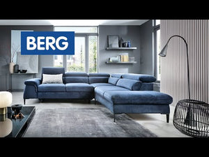 Rohová sedačka rozkládací Berg levý roh modrá - II. jakost