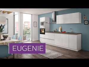 Rohová kuchyně Eugenie levý roh 275x185 (bílá, vysoký lesk, lak)