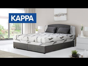 Čalouněná postel Kappa 180x200, šedá, včetně matrace