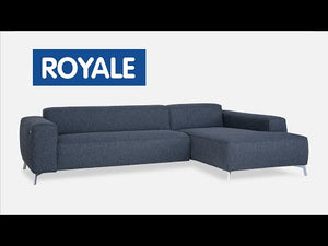 Rohová sedačka Royale pravý roh modrá