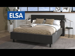 Čalouněná postel Elsa 160x200, šedá, bez matrace
