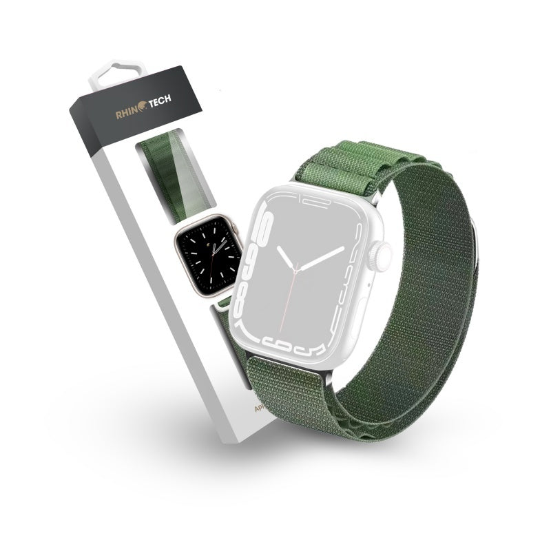 Řemínek pro Apple Watch 42/44/45/49mm, Ultra Alpine Loop, zelená