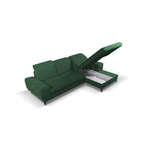 Rohová sedačka rozkládací Alta pravý roh zelená - II. jakost