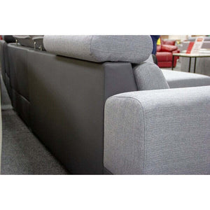 Rohová sedačka rozkládací Matrix pravý roh šedá - II. jakost