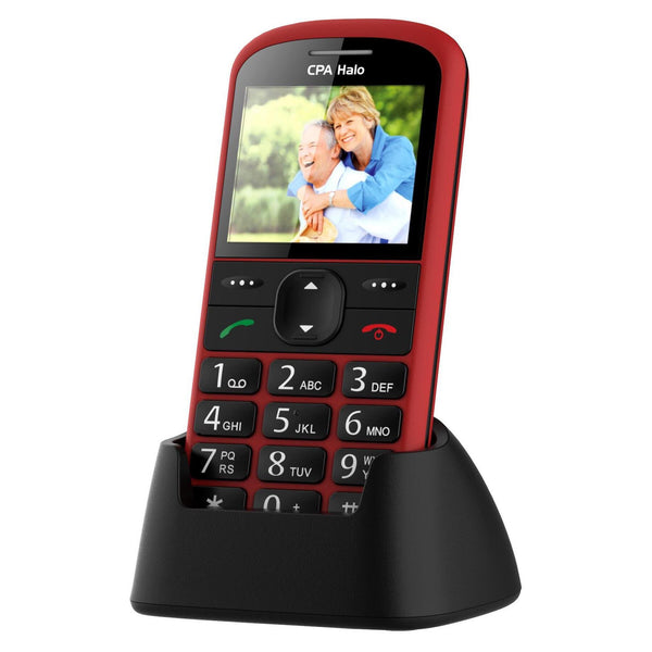 Levně Tlačítkový telefon pro seniory CPA Halo 21, červený