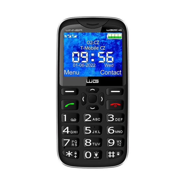 Levně Tlačítkový telefon Winner WG20C, 128 MB, černý