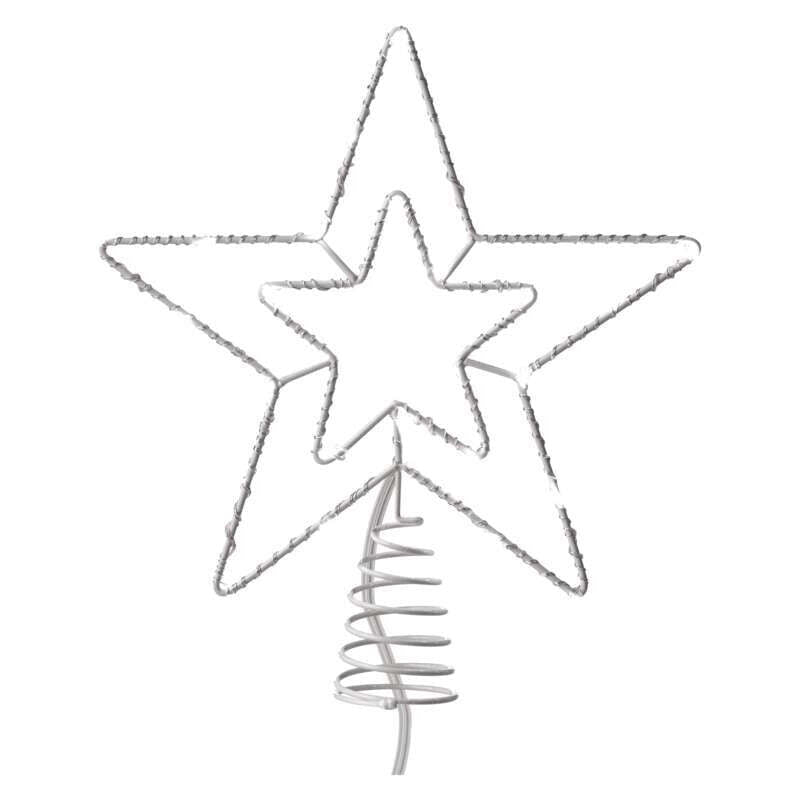 Vánoční hvězda Emos D1ZC01, studená bílá, 28cm JEVÍ ZNÁMKY POUŽITÍ